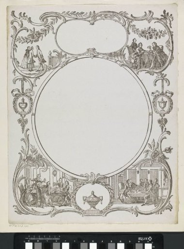 Greeting card with decorative frame