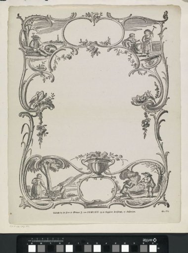 Greeting card with seasonal scenes