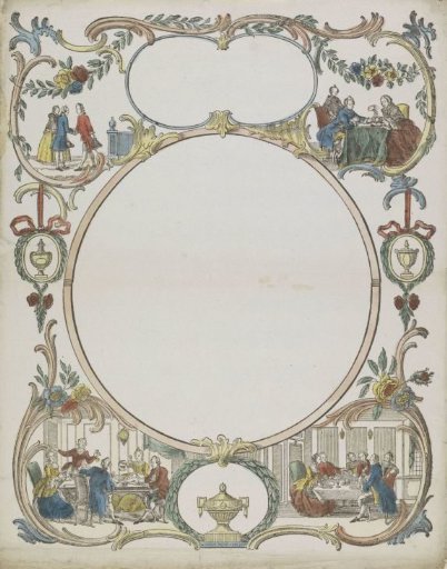 Greeting card with decorative frame