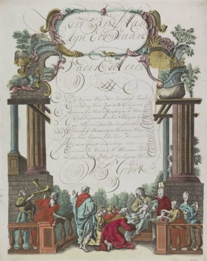 Greeting card with the Adoration of the Kings