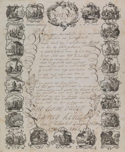 New Year's card with the journeys of Abraham