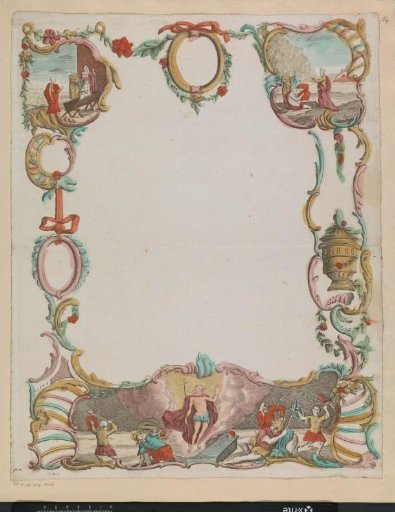 New Year's card with scenes from the New Testament