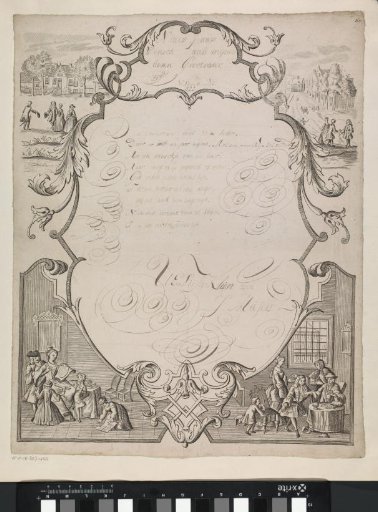 New Year's card with a decorative frame