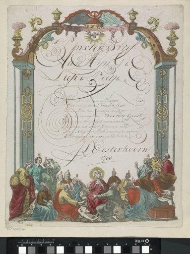 Wish card with the descent of the Holy Spirit