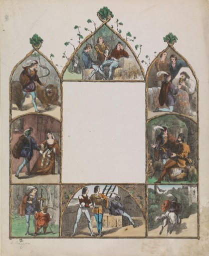 Wish card with a story about a prince and a princess