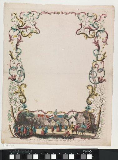 New Year's greeting with a fairground scene