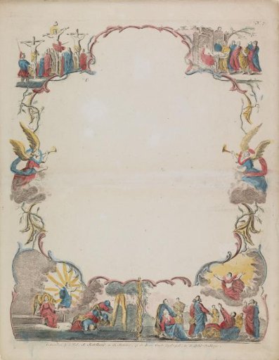 New Year's greeting with scenes from the New Testament
