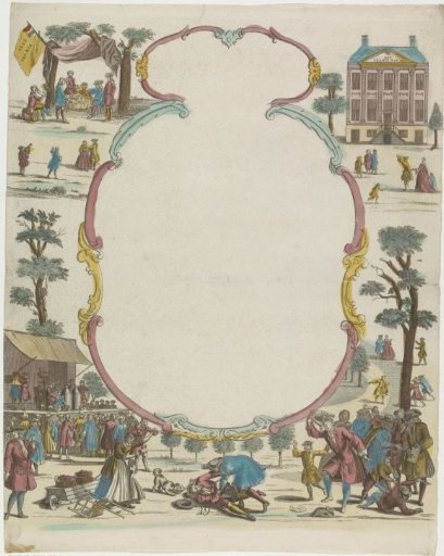 New Year's card with a decorative frame
