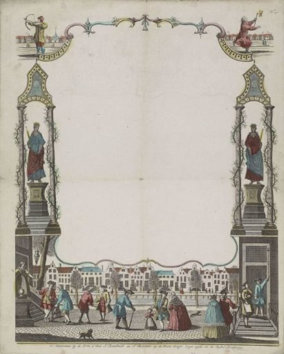 New Year's card with people wishing each other a happy new year