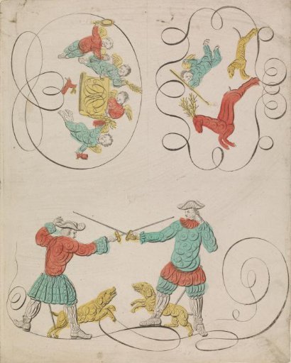 Angels and a sword fight