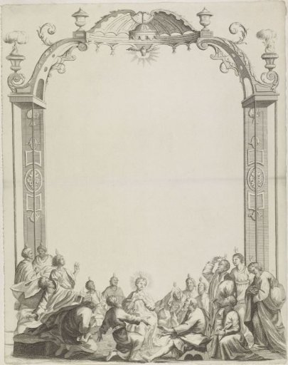Wish card with the descent of the Holy Spirit