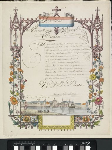 Greeting card with a view of Delft