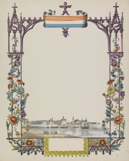 Greeting card with a view of Delft