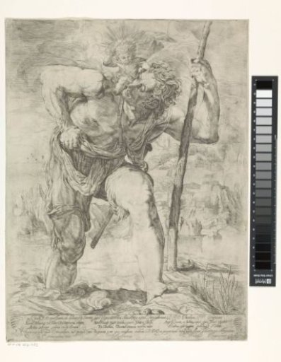 Saint Christopher with the Christ Child on his shoulder