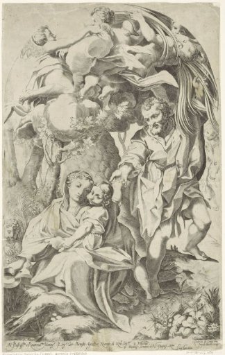 Holy Family by a spring