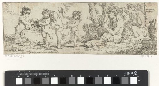 Bacchanal with satyrs and putti