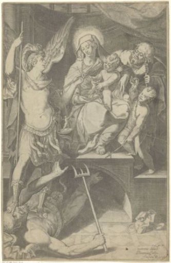 Heilige Familie met de aartsengel Michaël en de jonge Johannes de Doper