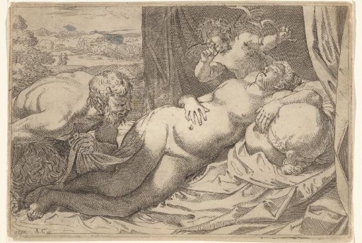 Venus and a satyr