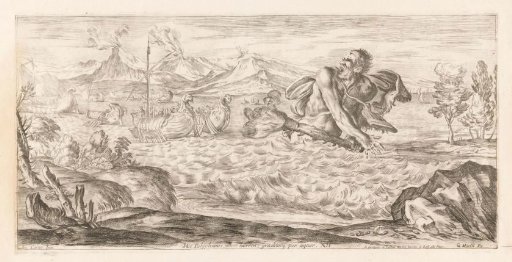 Polyphemus pursuing the fleet of Aeneas