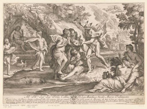 Mercury presents Bacchus to the nymphs of Nysa