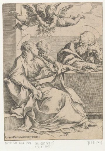 Holy Family with two angels