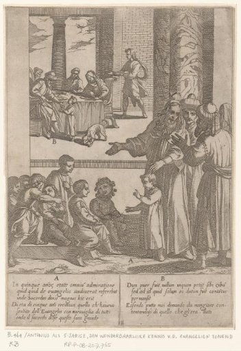 Saint Anthony at Five Years of Age Demonstrates His Knowledge of the Gospels