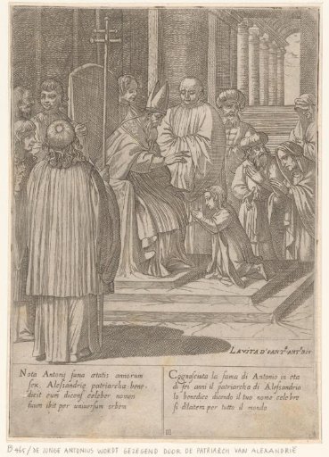Saint Anthony Blessed by the Patriarch of Alexandria