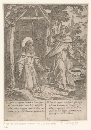 Saint Anthony in the Wilderness Visited by the Devil in Monk's Habit