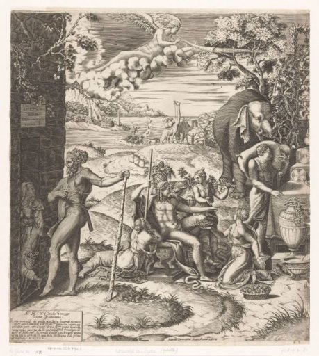 Preparations for the Wedding Feast of Amor and Psyche (Left Part)