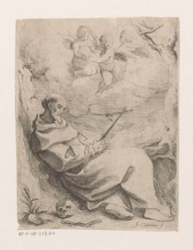 Saint Francis of Assisi with a crucifix