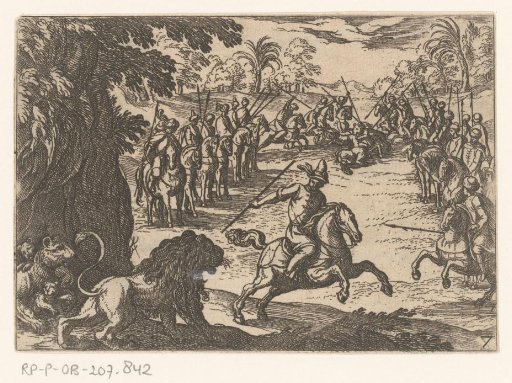 Hunt of lions