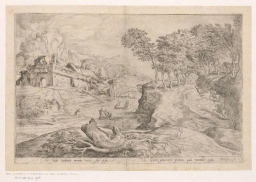 River Landscape with Horsemen