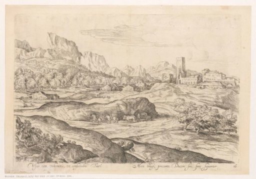 Landscape with two riders and an ox wagon
