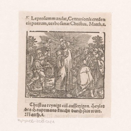 Christ heals a leper and the servant of the centurion of Capernaum