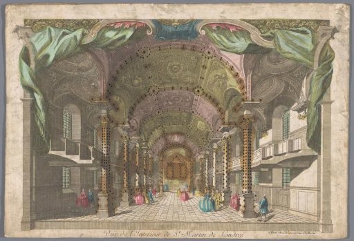 View of the interior of the church Saint Martin-in-the-Fields in London