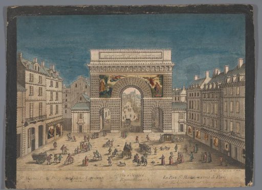 View of the Porte Saint-Martin in Paris