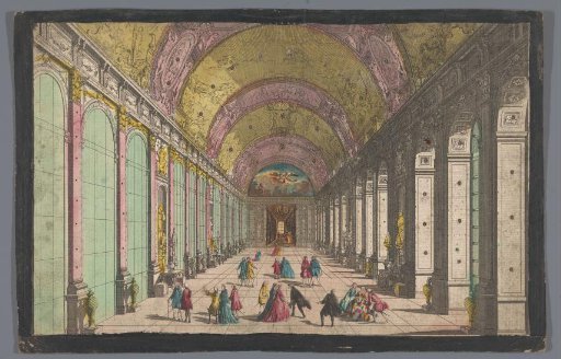 View of the Galerie des Glaces of the Palace of Versailles