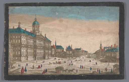 View of the Town Hall and the Dam in Amsterdam