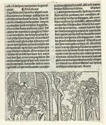 Christ at the house of Zacchaeus; Zacchaeus in the fig tree