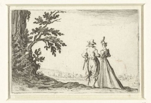 Lady and gentleman by a tree