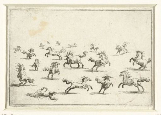Horses in various poses