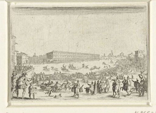 Horse races on the Piazza Pitti, Florence