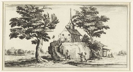 Landscape with a church on a rock