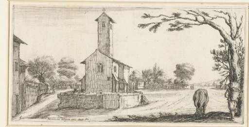 Landscape with a church, viewed from the choir side