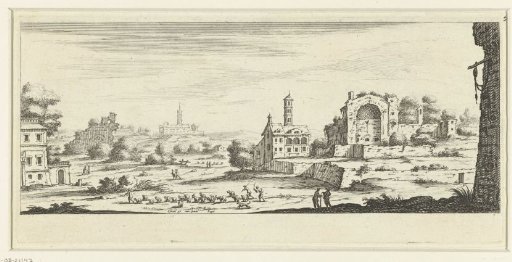 Landscape with ruins