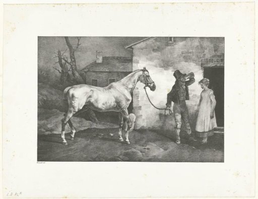 Man with a horse at an inn