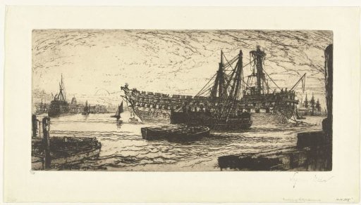 Dismantling of the ship the Agamemnon
