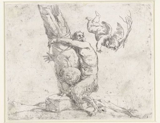Cupid Scourging a Satyr