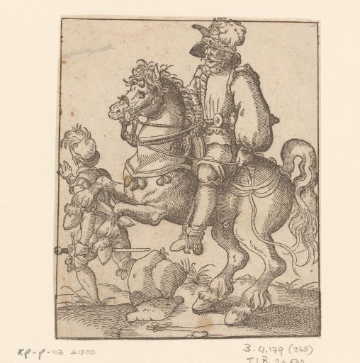 Rider and a Man Walking Away