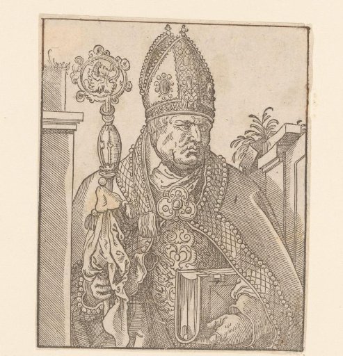 Bishop Standing Between Two Walls